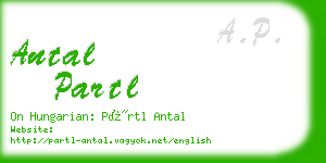 antal partl business card